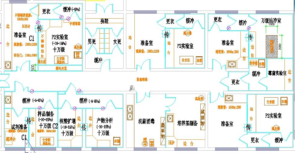 恒溫恒濕凈化實驗室布局圖